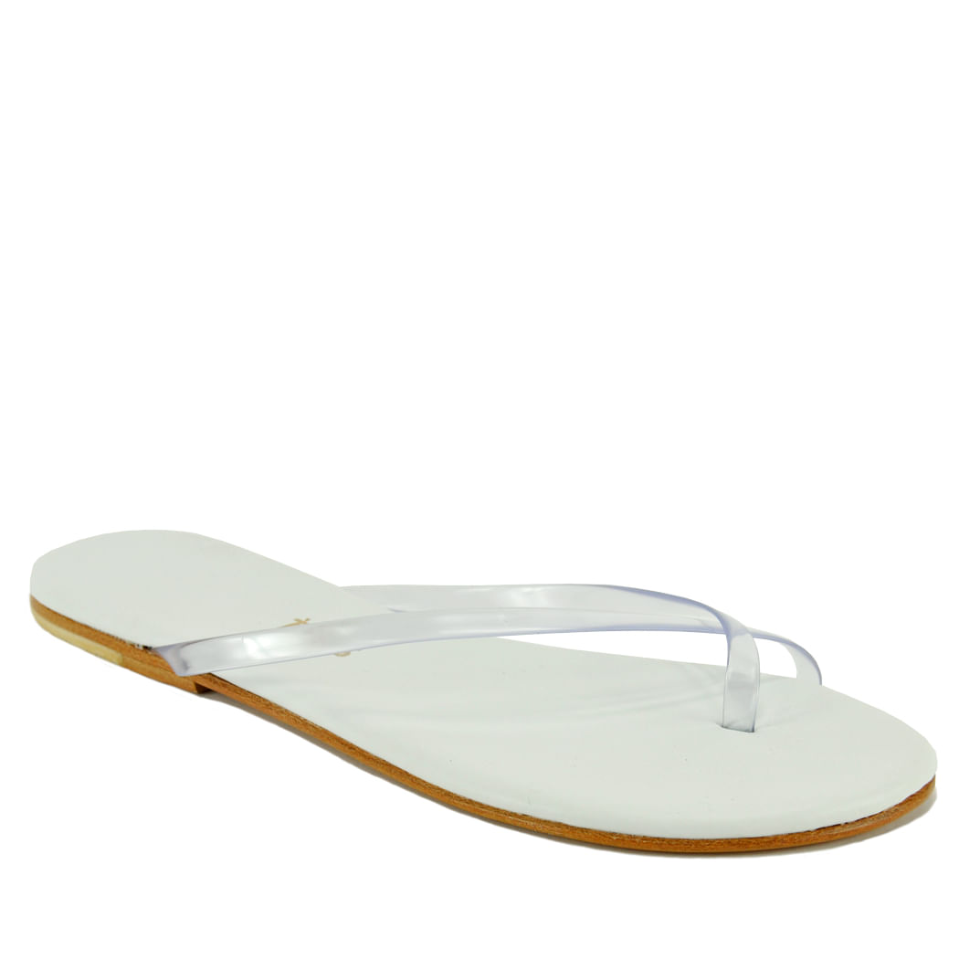 Lily Clear Flip Flop | Leather