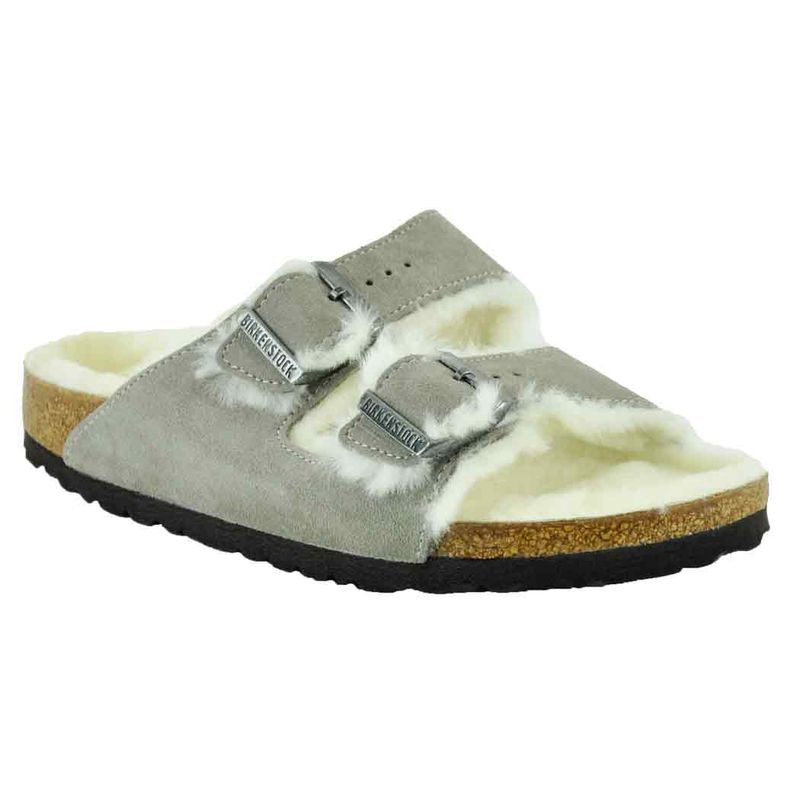 Arizona Suede Shearling Slide | Fur - Footnotes Shoes