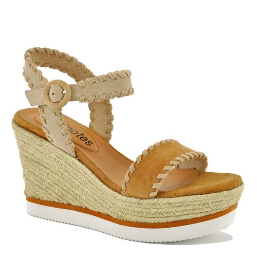 Caly Leather/Suede Wedge Espadrille