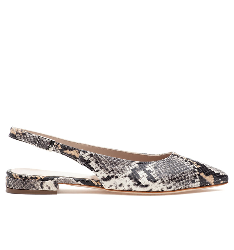 Luna Snake Flat Slingback | Dress - Footnotes Shoes