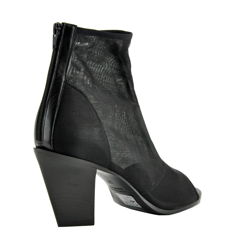 black bootie with block heel
