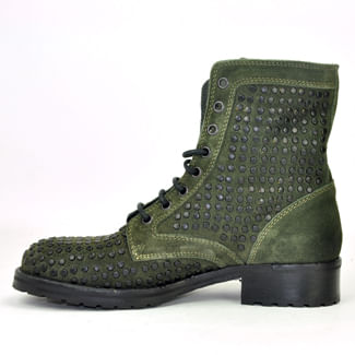 olive lug sole boots