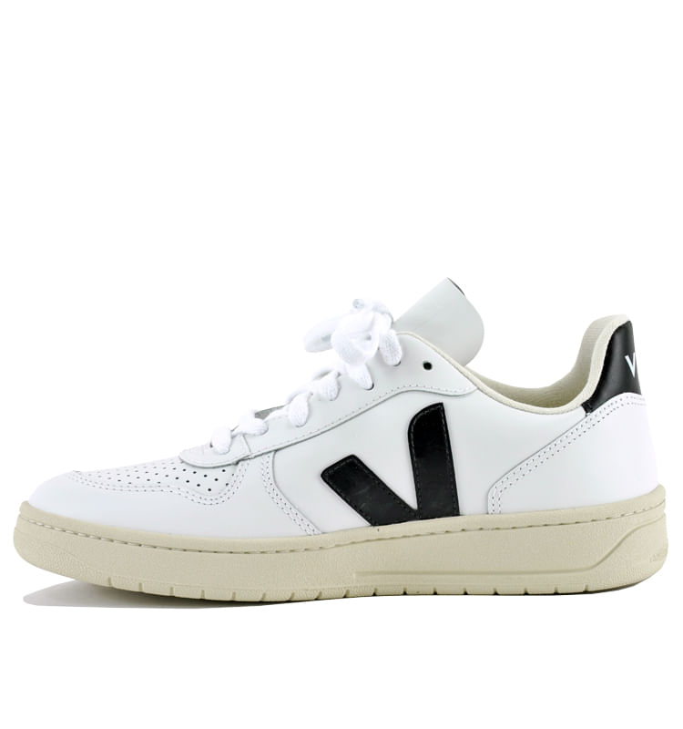 white sneakers with v