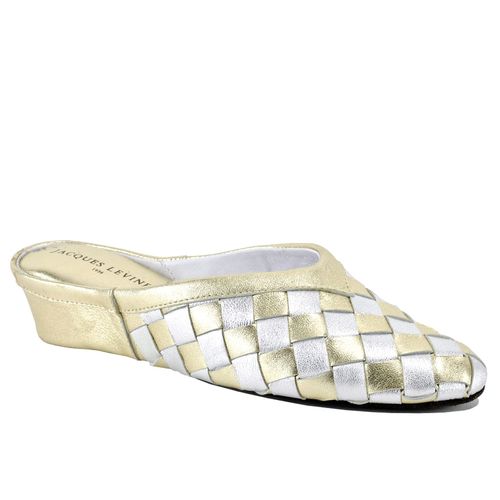 4640 Woven Leather Wedge Slipper