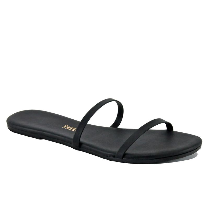 Gemma Leather Flat Slide Flat Sandals