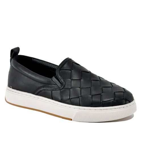 Junior Leather Woven Platform Sneaker