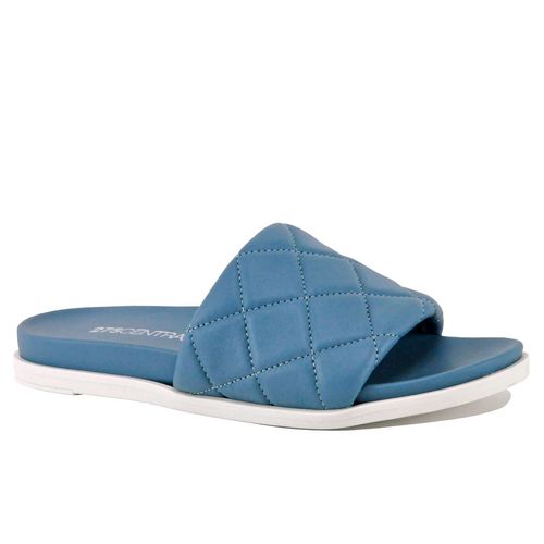 Pearl Quilted Leather Flat Slide