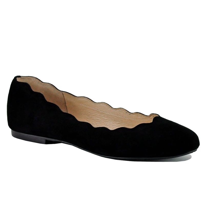 Winny suede scalloped on sale flat