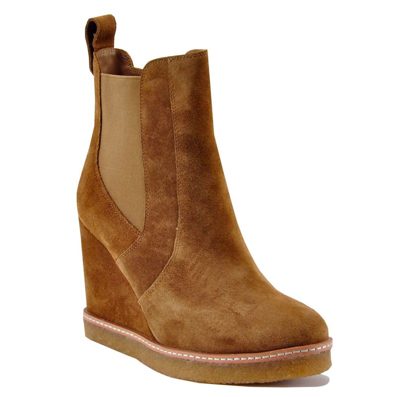 Wedge on sale suede booties