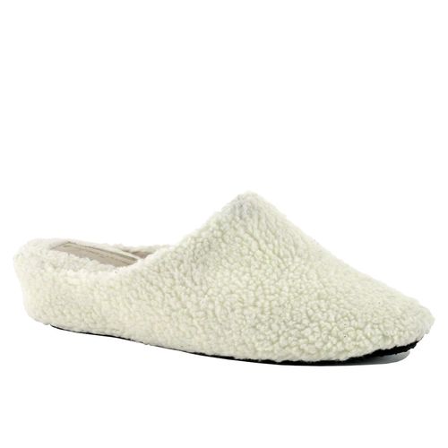 Fuzzy Faux Shearling Wedge Slipper