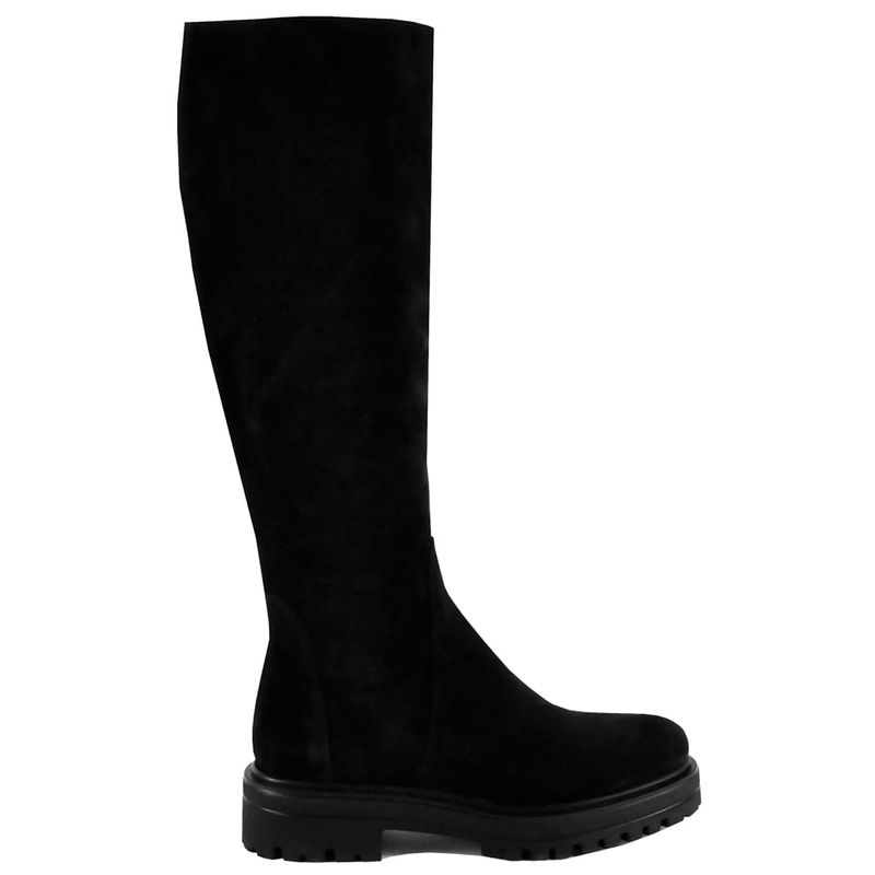 Flat tall black outlet boots