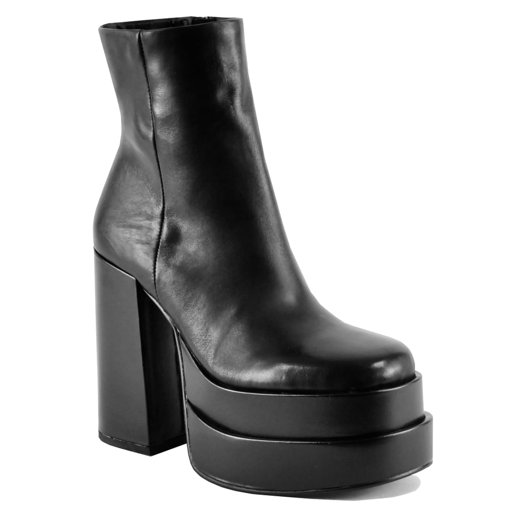 Cobra Leather Platform Heel Boot