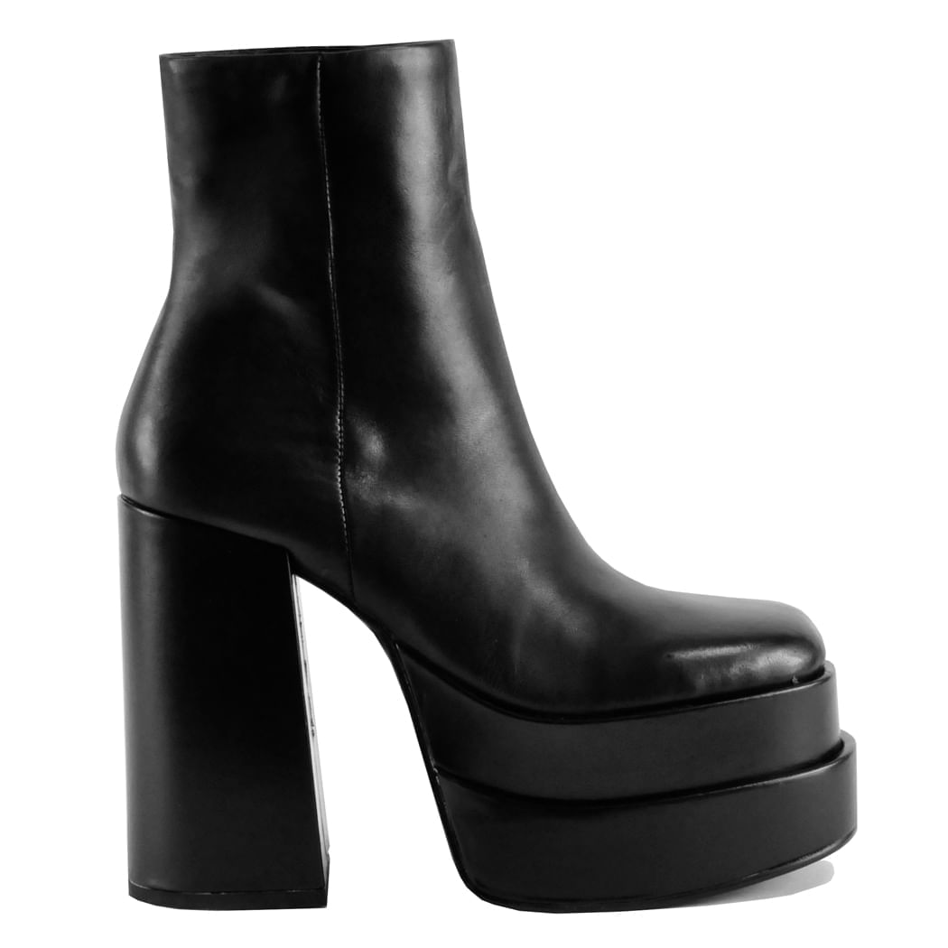 Cobra Leather Platform Heel Boot