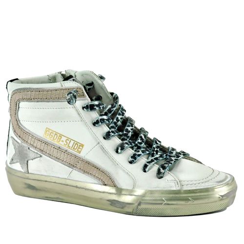 Slide-10874 Leather High Top Sneaker