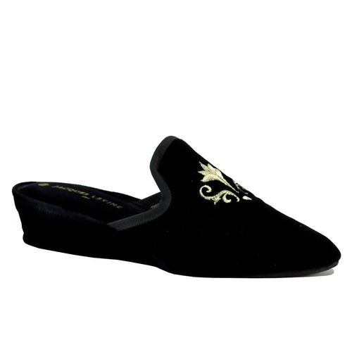 Royalty Velvet Crest Slipper