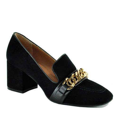 Meli Suede Chain Heel