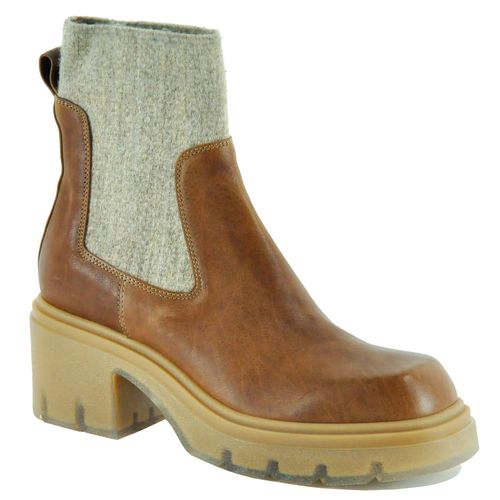 Foxy Leather Platform Heel Bootie