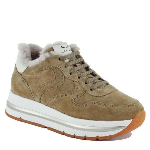 Maran Suede Fur Platform Sneaker