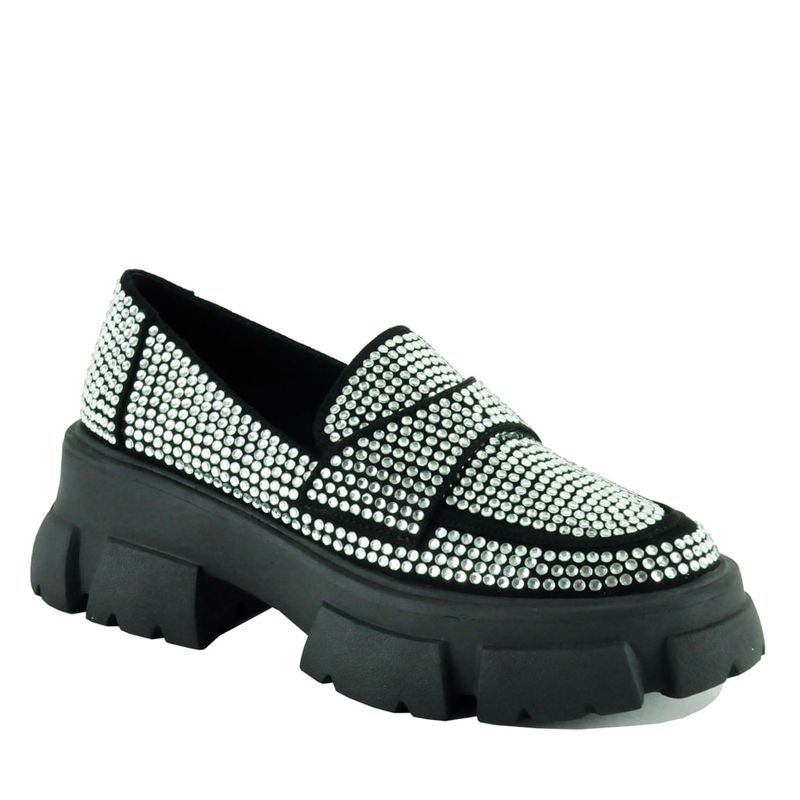 Trifecta-R Rhinestone Platform Loafer