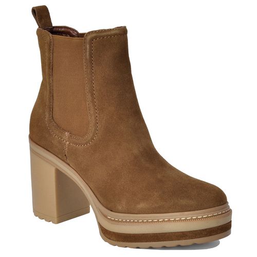 Lexa Suede Platform Heel Bootie