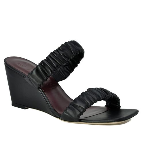 Frankie Wedge Leather Ruffle Wedge