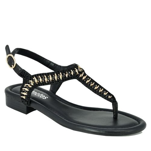 Yaella Leather Chain Thong Sandal