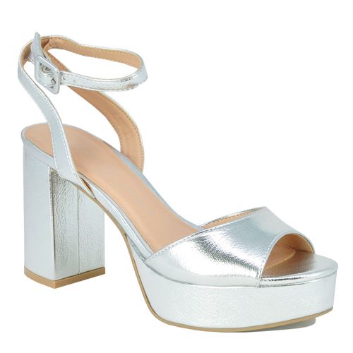 Theresa Metallic Leather Platform Sandal