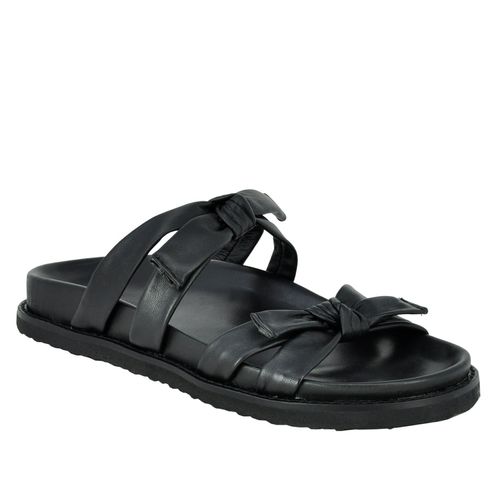 Irina Leather Bow Footbed Slide