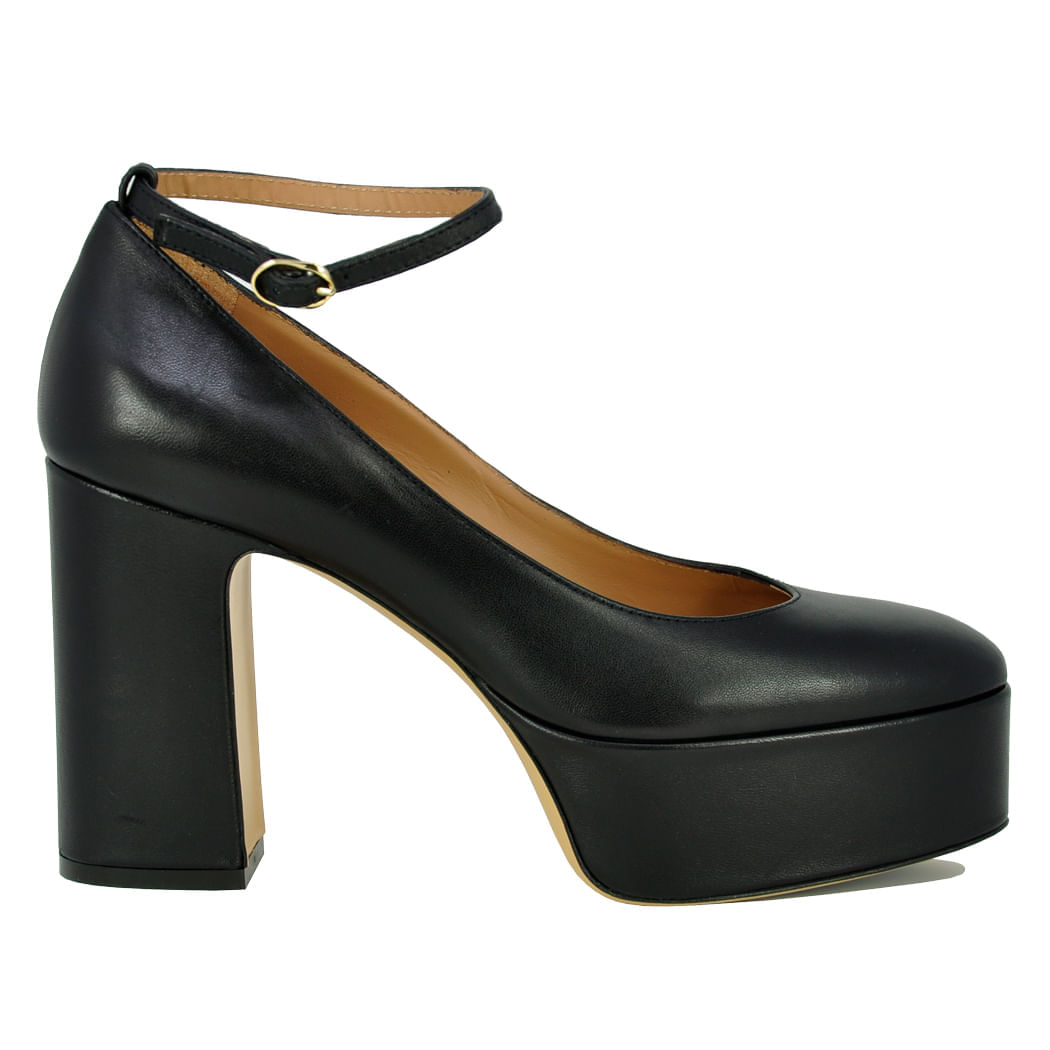 New York Leather Platform Maryjane Pump