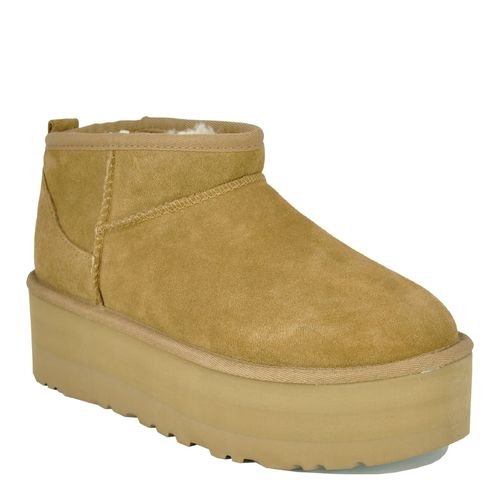 Classic Ultra Mini Platform Suede Platform Ankle Bootie