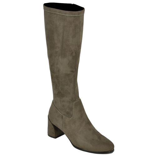 Caissy Suede Heel Tall Boot