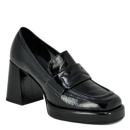 Lucille Patent Leather Heel Loafer