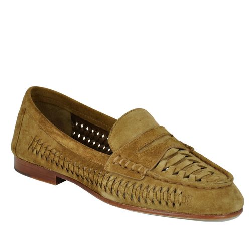 Penny Suede Woven Flat