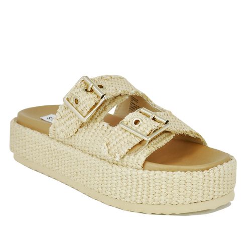 Karrigan Raffia Buckle Platform Slide