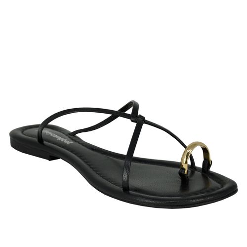 Pacifico Leather Toe Ring Flat Sandal
